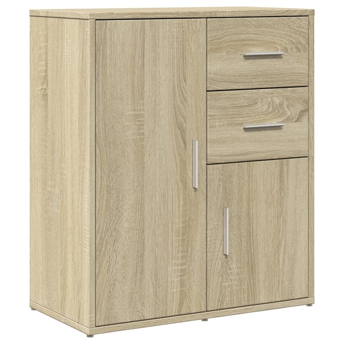 vidaXL - Dressoir - 60x31x70 - cm - bewerkt - hout - sonoma - eikenkleurig