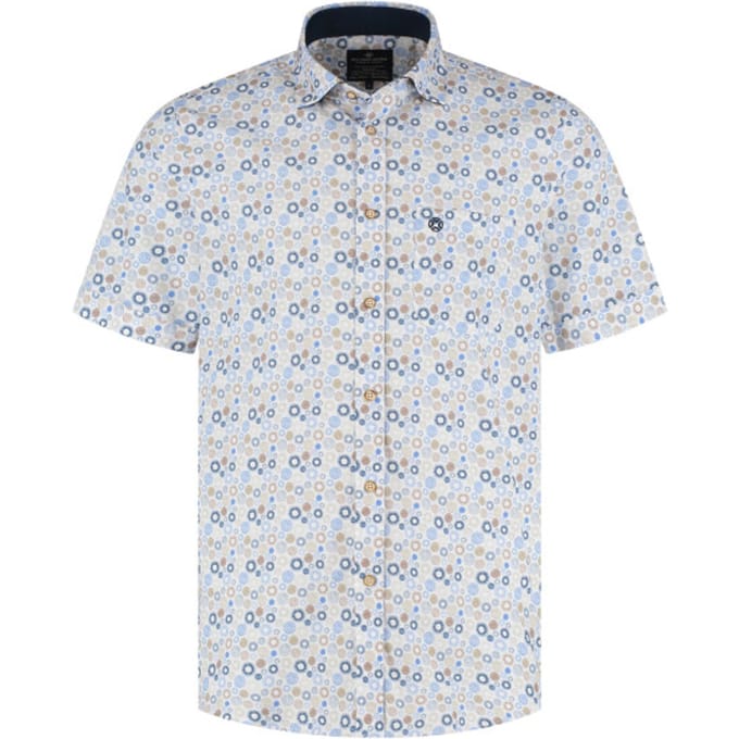 Fellows United Fellows United Overhemd Korte Mouw Galaxy Mid Blue  2XL