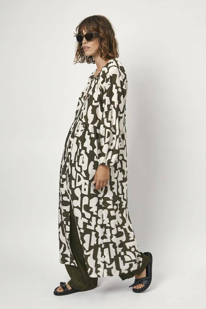 Dante6 Nirimi Printed Maxi Dress Jungle Leaf Größe: 34 | Maxikleider Outlet | Damen