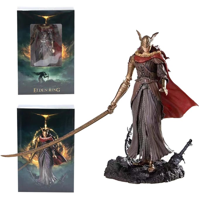 25cm/9.8in Spel Elden Ring Figuur Malenia Actiefiguur Verzameling Standbeeld voor Spel Fans gray