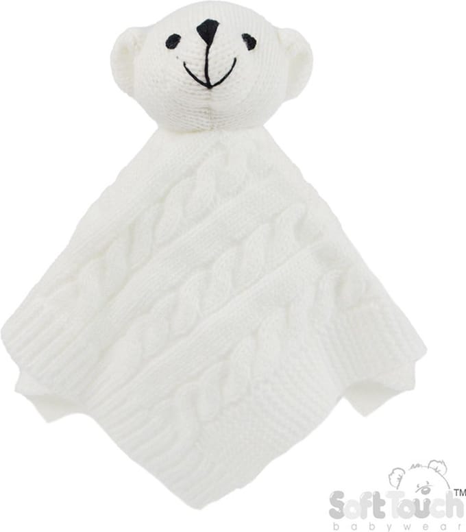 Soft Touch ACO12 Knuffeldoekje wit Elegance Cable knit 30 x30 cm Unisex Polyester