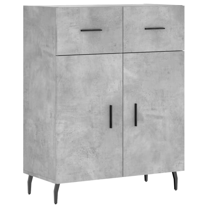 vidaXL - Dressoir - 69,5x34x90 - cm - bewerkt - hout - betongrijs
