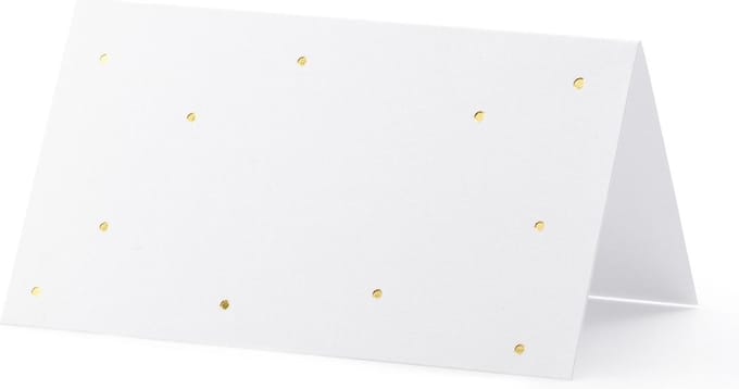 Partydeco - Plaatskaartje Dots Gold (10 stuks)