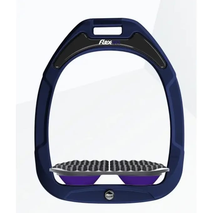 Endurance stijgbeugels Marine/Grijs/Paarse Flex-On Green Composite