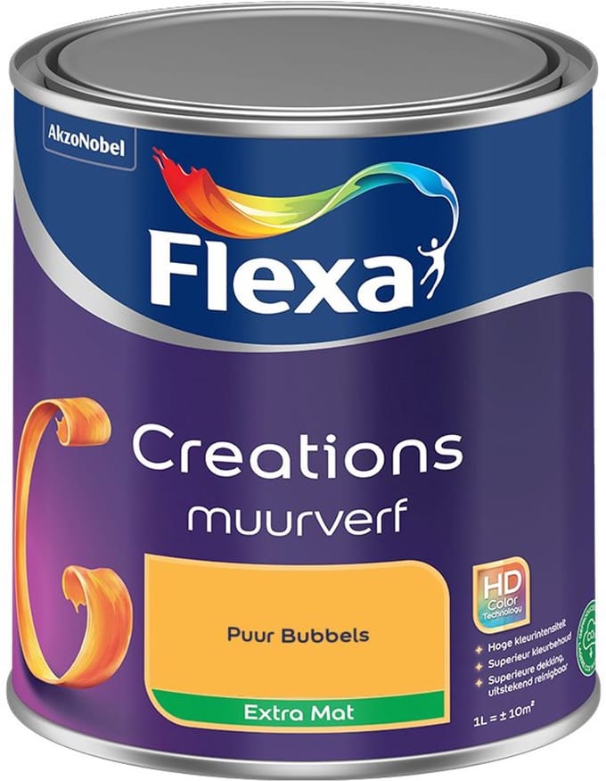 Flexa - Creations Muurverf Extra Mat - Puur Bubbels - Mengverf - 1 L