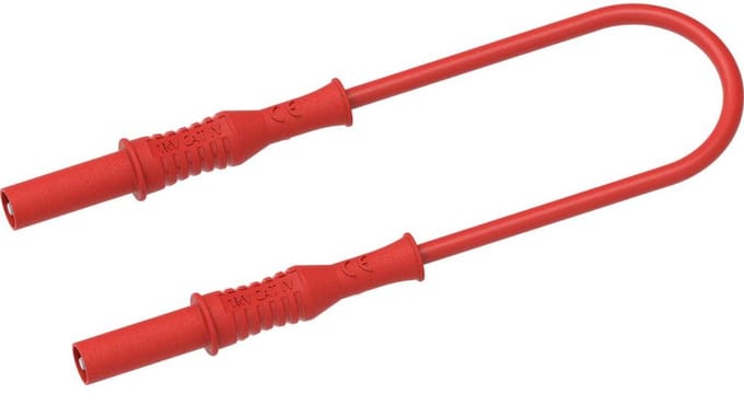 Electro PJP 2317-IECIV-CD1-100R Meetsnoer Steekaansluiting 4 mm 1 m Rood 1 stuk(s)