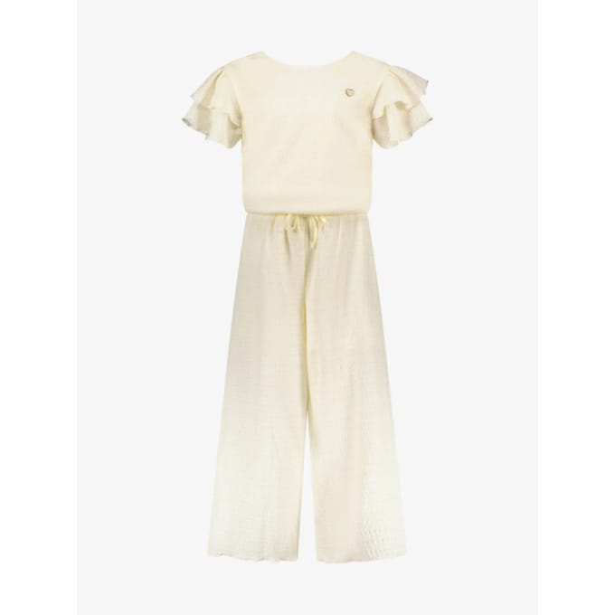Le Chic Meisjes jumpsuit daisy summer crochet