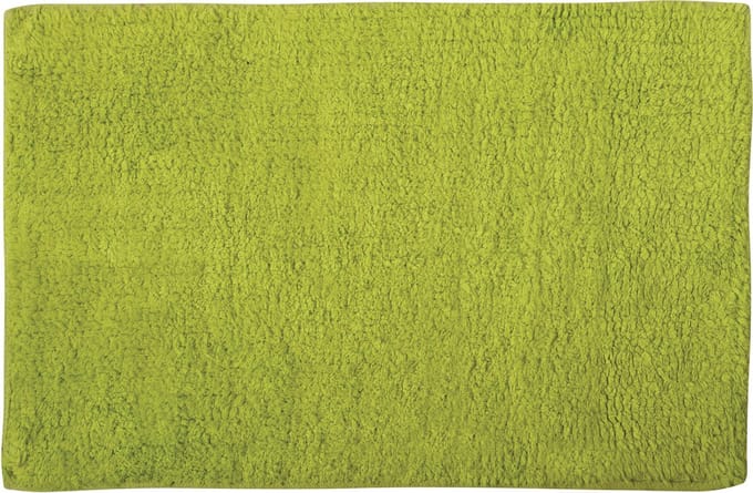 MSV Badkamerkleedje/badmat - voor op de vloer - appelgroen - 45 x 70 cm - polyester/katoen