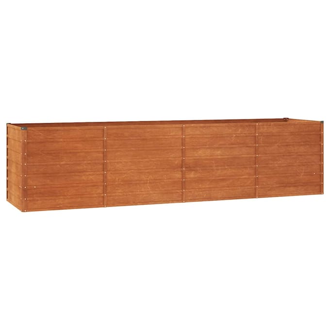 vidaXL - Plantenbak - verhoogd - 320x80x77 - cm - cortenstaal - roestig