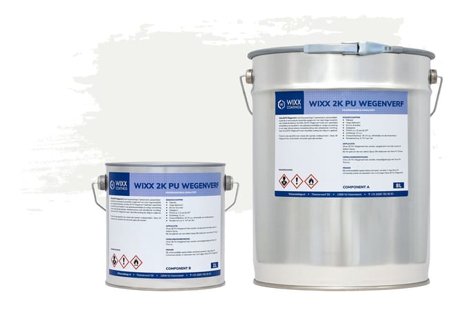 Wixx 2K PU Wegenverf Lijnenverf - 5L - RAL 9016 | Verkeerswit