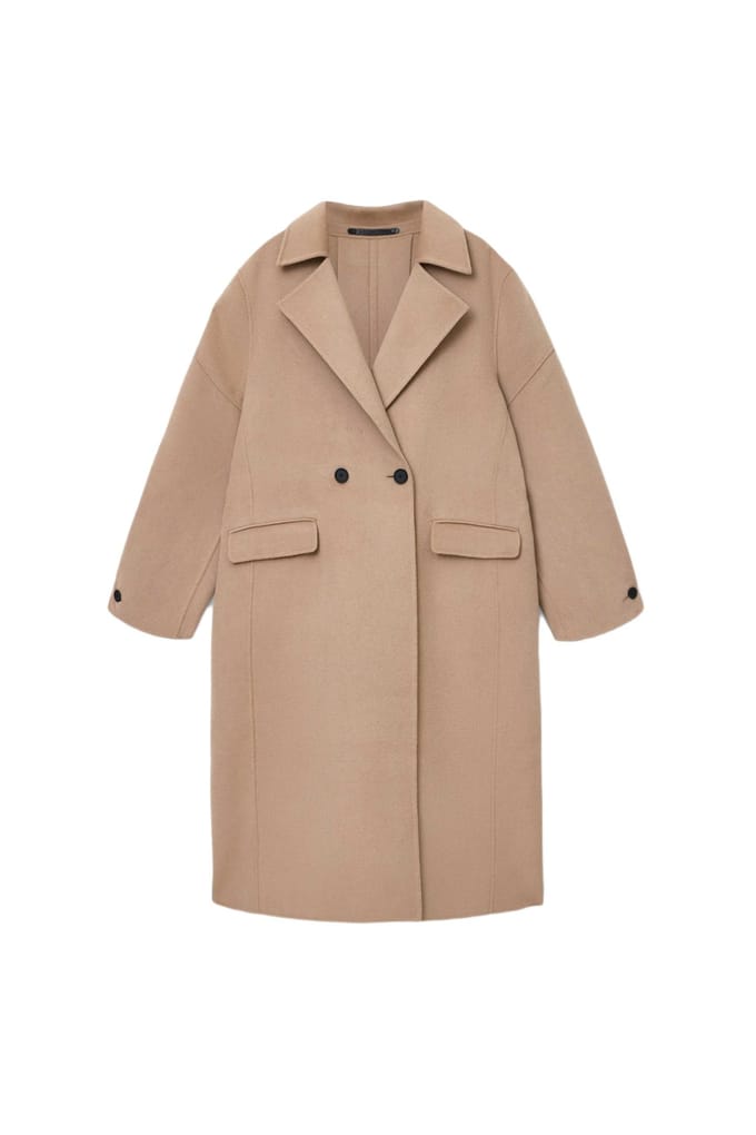 AllSaints Sellma Coat Camel Brown Größe: 6 | Zweireihige Mäntel Outlet | Damen | Braun