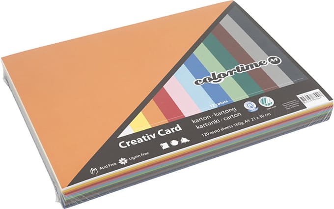 Creativ Company Colored Cardboard A4 12 x 10 Sheets