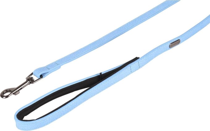 Hond Looplijn met neopreen Leza Blauw 1m 15mm