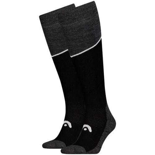 HEAD Skisokken Kneehigh - 2 paar - Black / Grey Melange - Maat 31/34