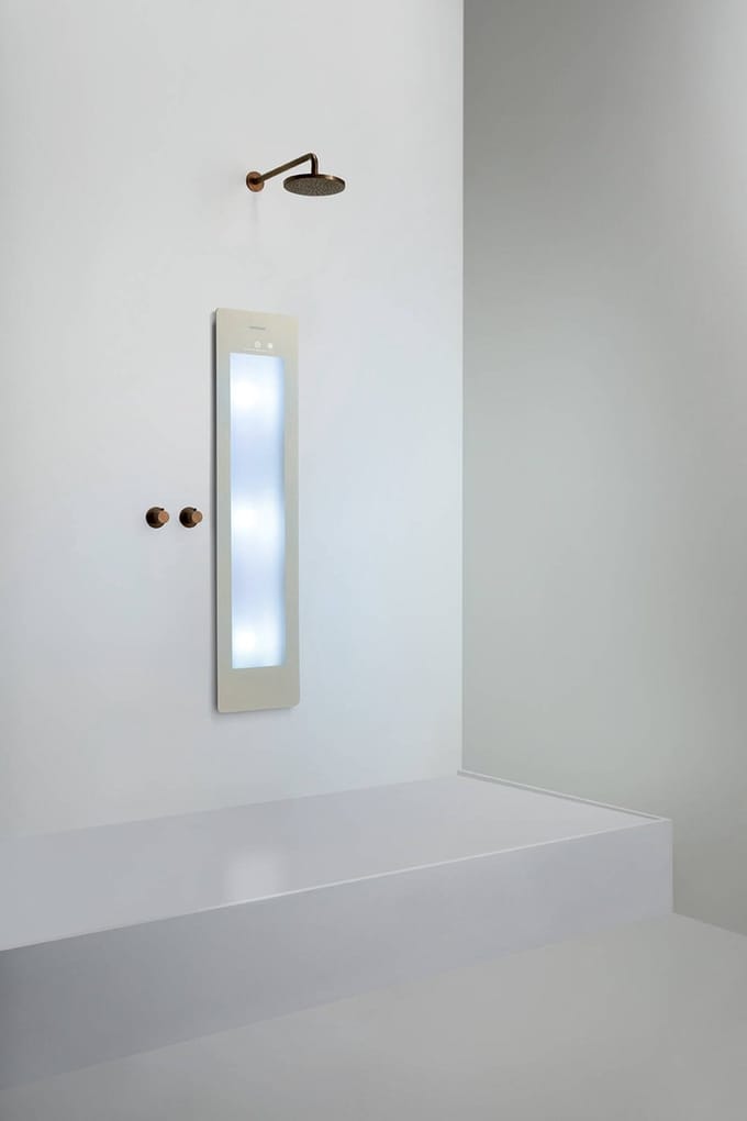 Sunshower Plus M inbouw met infrarood en UV-licht sand white