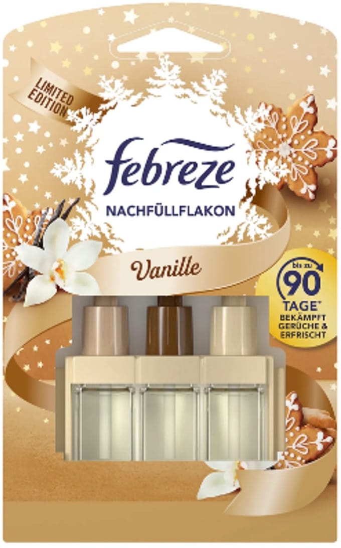 Kerst 3volution Navulling - Febreze Vanille Luchtverfrisser Navulling - Kerstgeur Luchtverfrisser - 3volution Navulling Kerstgeur Limited Edition