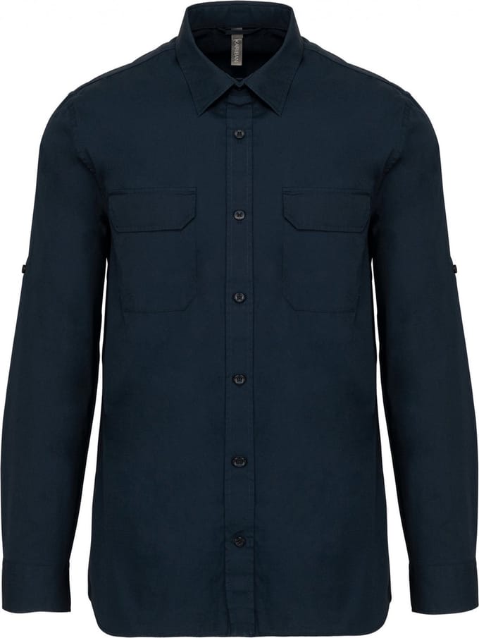 Kariban Overhemd safari lange mouwen K590 - Navy - M
