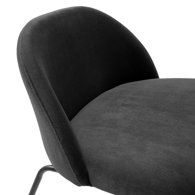 Loungestoel VELVO Fluweel grijs hjh OFFICE