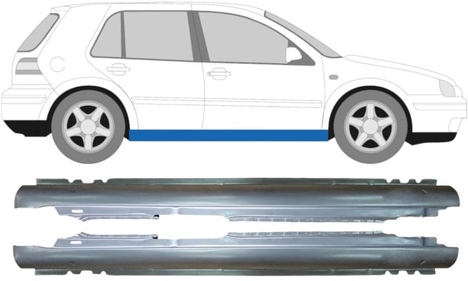 Volledige dorpel voor Volkswagen Golf 4 1997-2006 / Links + Rechts / Set