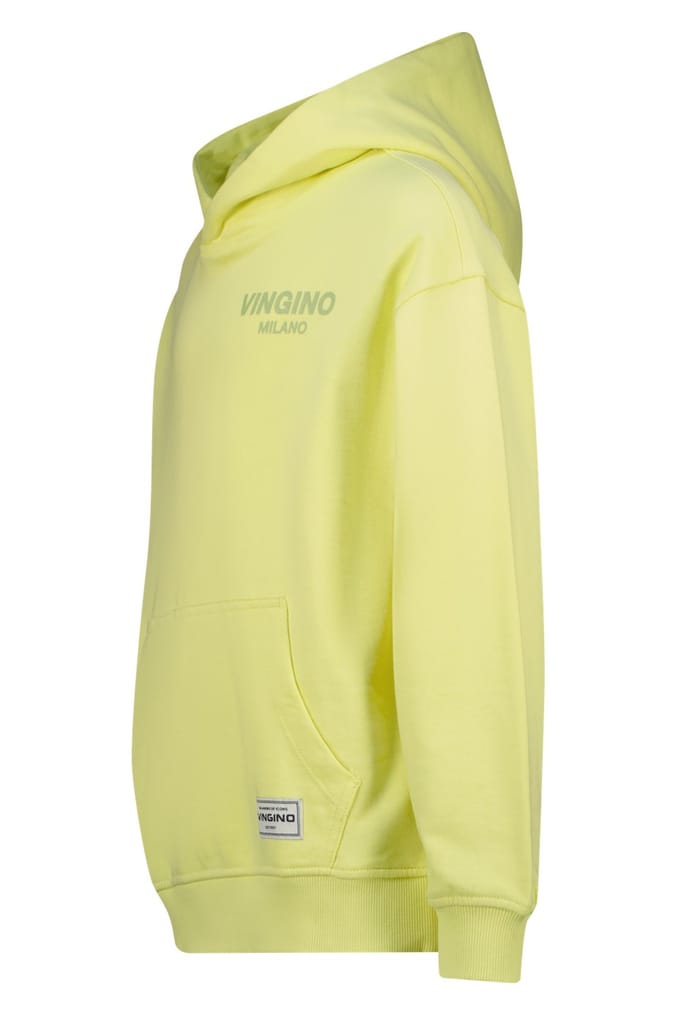 Vingino Boys Basic-hoody Sweater Pale Lime Yellow Maat: 2 | Sportkleding Outlet | kids | Geel
