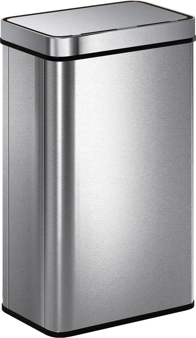 HOMCOM Sensor Bin Roestvrij Staal 39L x 27B x 66H cm Zilver