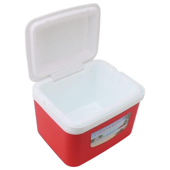 5L Koelbox Draagbare Insuline Koelbox Thuis Kamperen Draagbare Gekoelde Voedselkoeler Rood gray