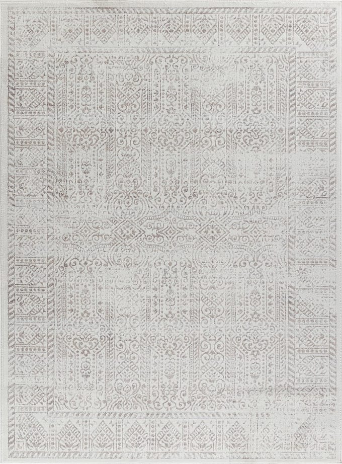 SURYA Dania vloerkleed vintage oosters bruin grijs