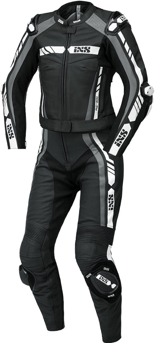 IXS RS-800 1.0 Dames Zwart Grijs Wit 2-Delig Motorpak - Racepak