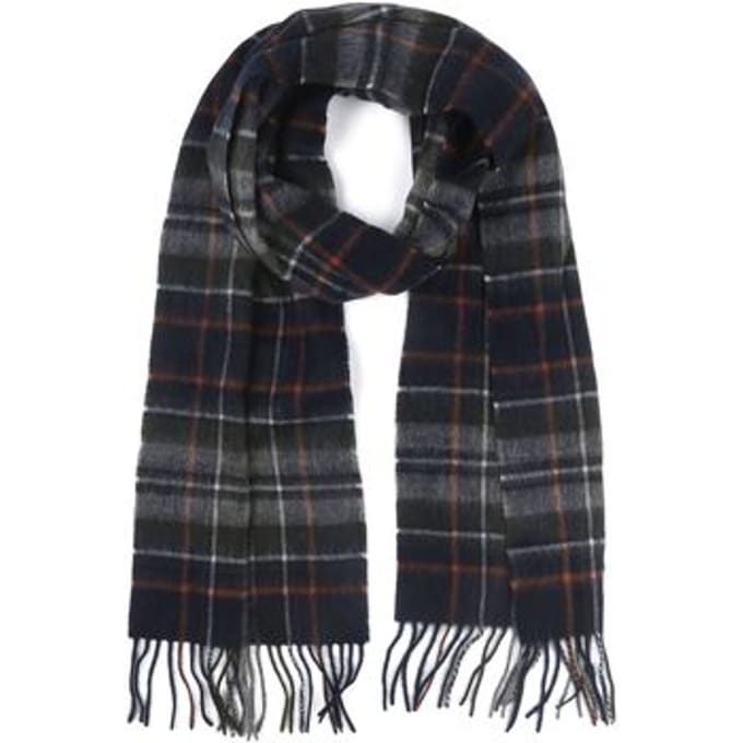 Barbour Sjaal Tartan Lamswol Grijs - Maat - Heren