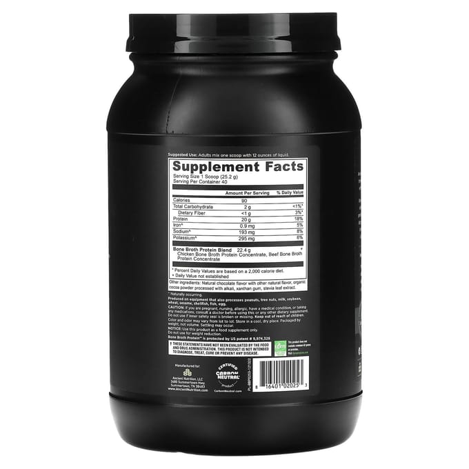 Runderbotbouillon Eiwit, Chocoladesmaak, 1.008G (2.2 pond)
