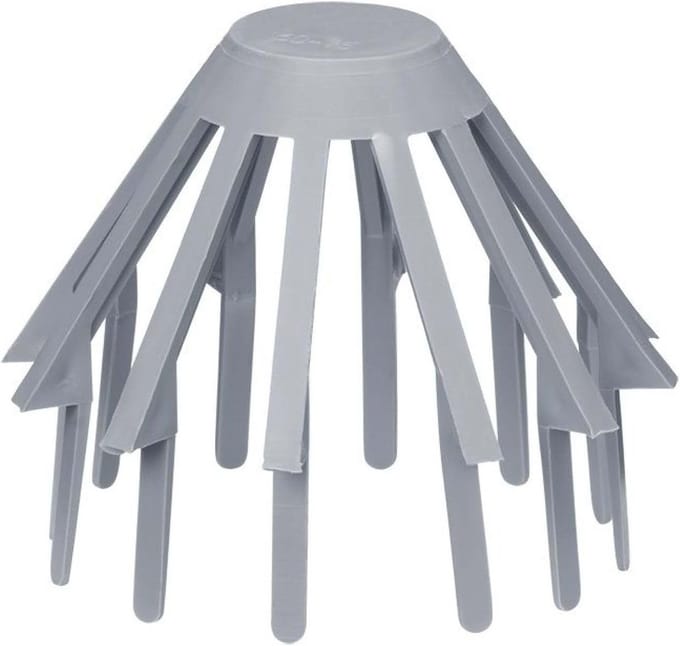 Bladvanger voor dakgoot van PVC 75mm grijs