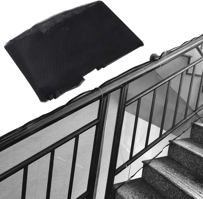 Kinderveiligheidsnet voor Balkon en Trap - Verstelbaar en Robuust - Zwart 3m x 2.5m