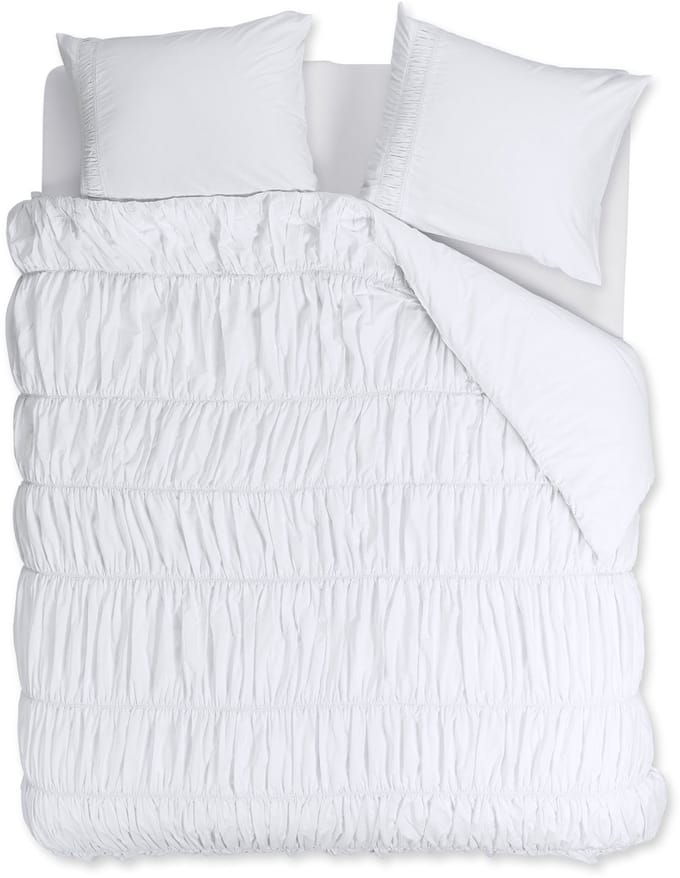 Rivièra Maison Ruffle dekbedovertrek - Lits-Jumeaux - 240 x 200/220 cm - Wit