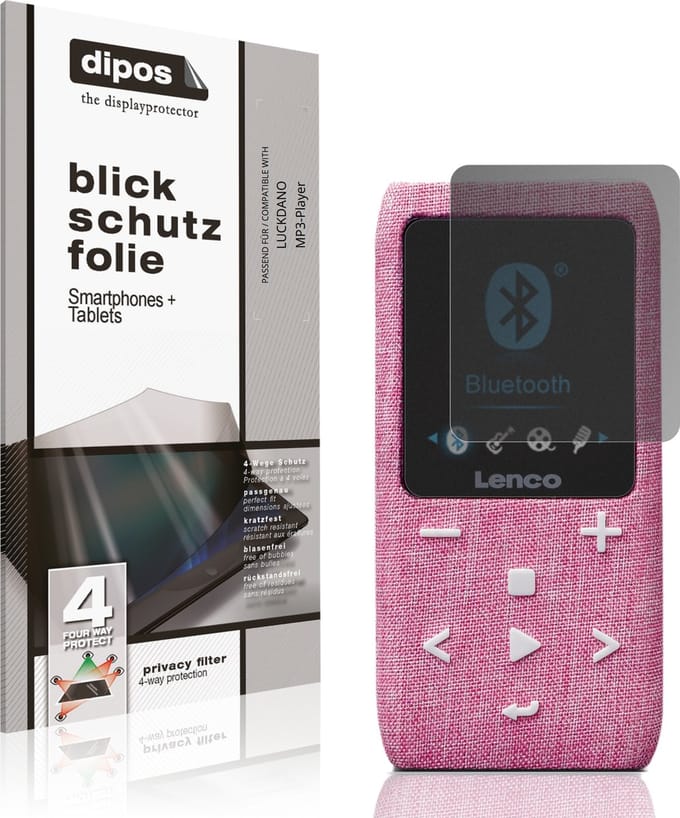 dipos – Matte Privacy Screenprotector geschikt voor LUCKDANO MP3-Player | Anti-Spy Beschermfolie