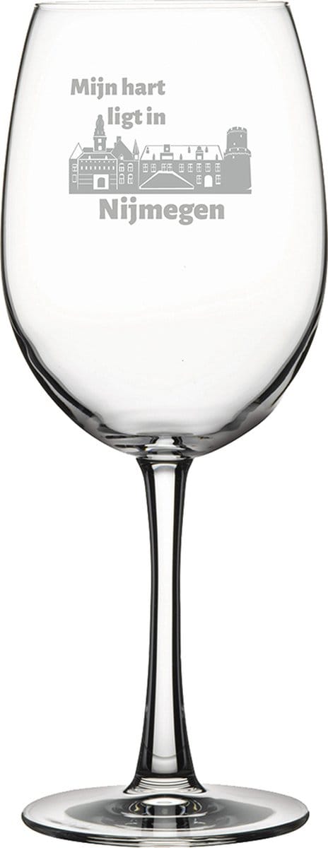 Gegraveerde Rode wijnglas 46cl Nijmegen