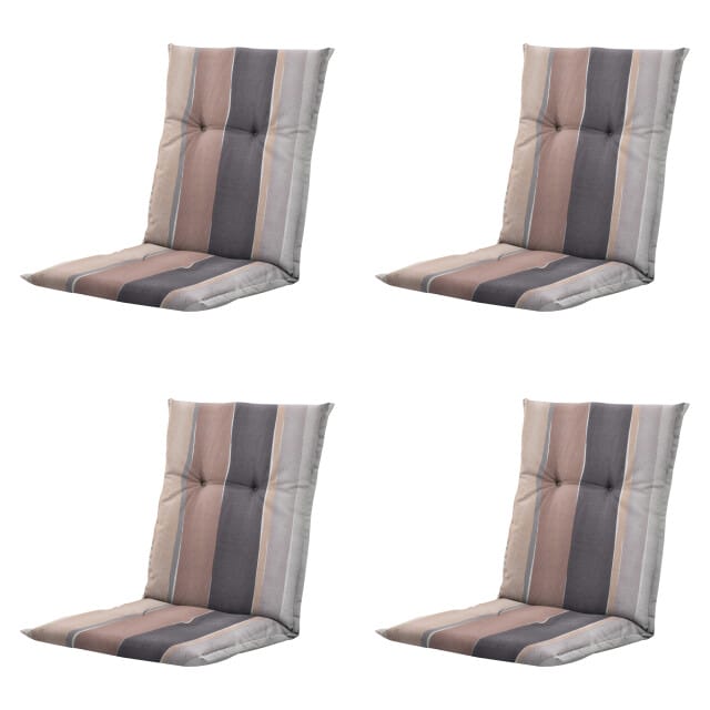 Madison kussen lage rug nox - 105x50x6cm set van 4