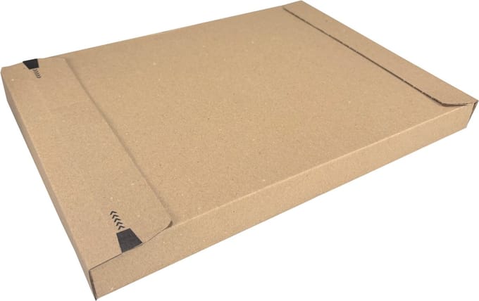 Brievenbusdoos 350x250x28mm E golf Bruin 25 stuks