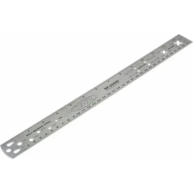Var Spoke And Nipple Gauge Liniaal Zilver