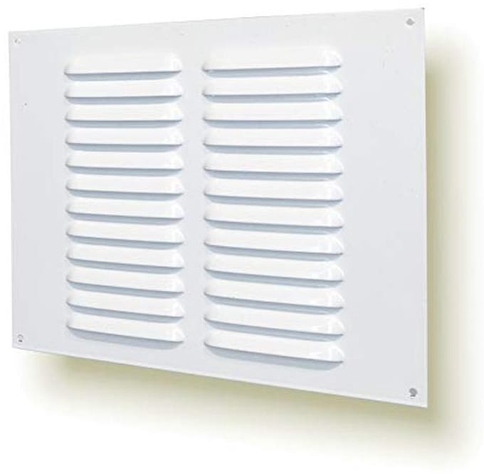 Ventilatierooster Metalen voor Ventilatie - 25 x 20 cm - Wit