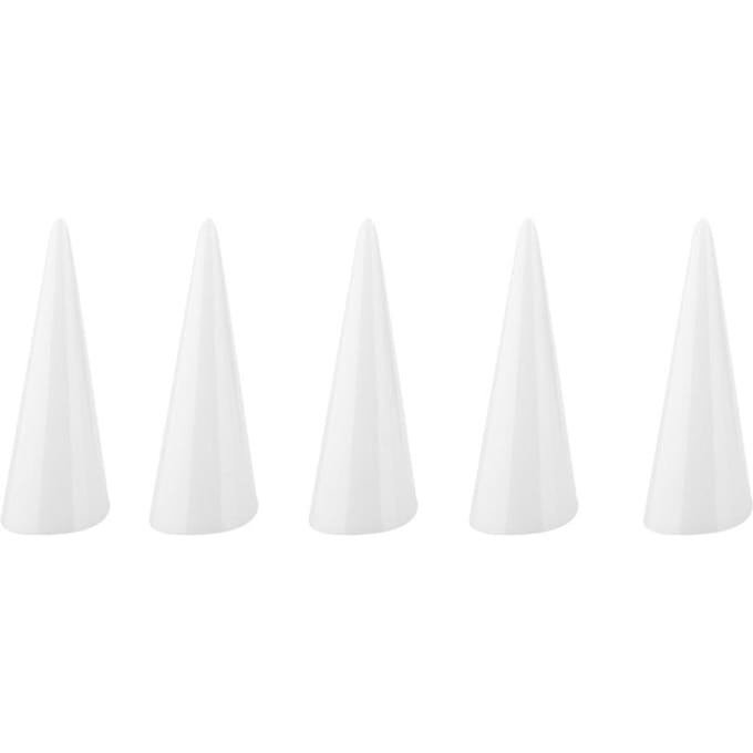 5 stuks Enkele Vinger Display Ringhouder Vitrine Standaard Sieraden Ringen Organizer (Wit) wit