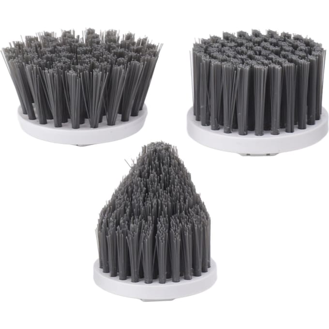 3 STUKS Elektrische Spin Schrobkop Draadloze Reinigingsschrobber Borstelkop voor Vervanging Kleine Schijf, gray