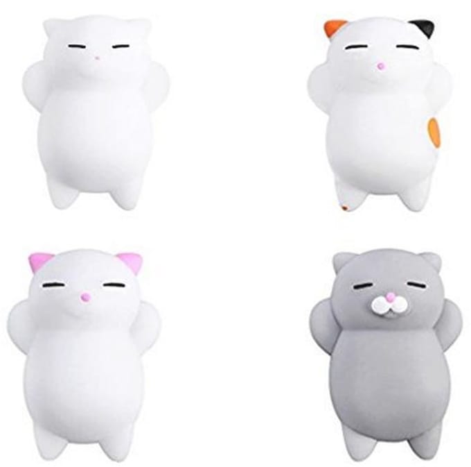 Kawaii Kat Squishy Mini Speeltjes - Stress Verlichting Dieren Mochi Squishies