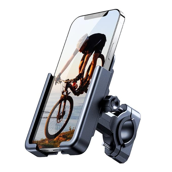 Wozinsky metal bicycle phone holder - scooters black (WBHBK3)