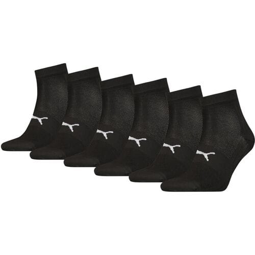 Puma Sport Quartersokken Light 6-pack Zwart-35/38