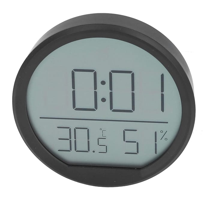 Binnenthermometer Hygrometer Multifunctioneel Dun Nauwkeurig Wandmontage Digitale Wekker voor Thuis gray