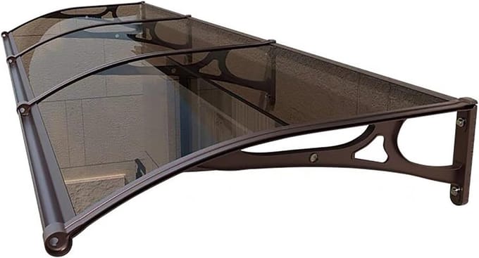 Luifel - Overkapping Deur - Bescherming Buiten - Geïntegreerde Afvoer - 60x120cm - Transparant