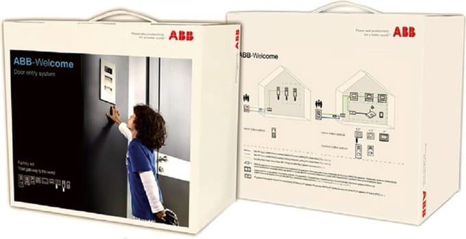 ABB Welcome M Video Kit 1/2 BUTTON +4.3"H, 1/2 button + 4.3" LCD scherm deurintercom-set
