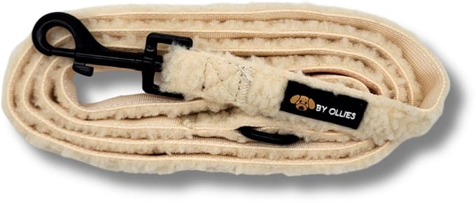 By Ollies Hondenriem teddy Cream - Maat M (2x152cm)
