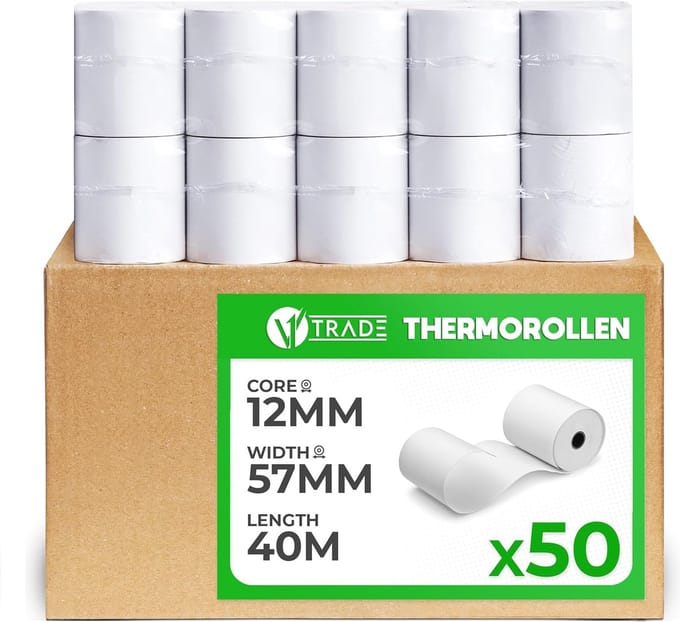 Thermorollen 57 mm x 40 m voor bonprinters - Premium kassarollen voor heldere afdrukken