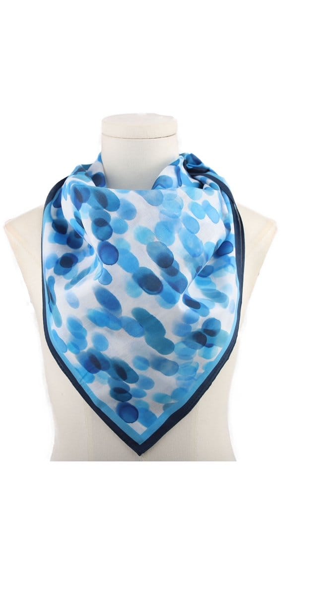 Bijoutheek Sjaal (Fashion) Aqua dots Blauw